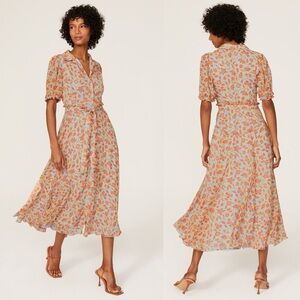 Derek Lam 10 Crosby Floral Midi Shirtdress | Size 4 / 40